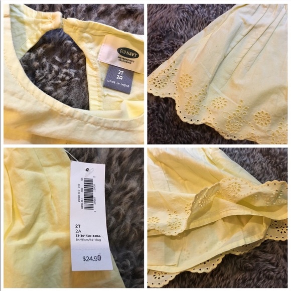 🆕HP🎉Old Navy Girls Flutter-Sleeve Eyelet Dress - Picture 4 of 8